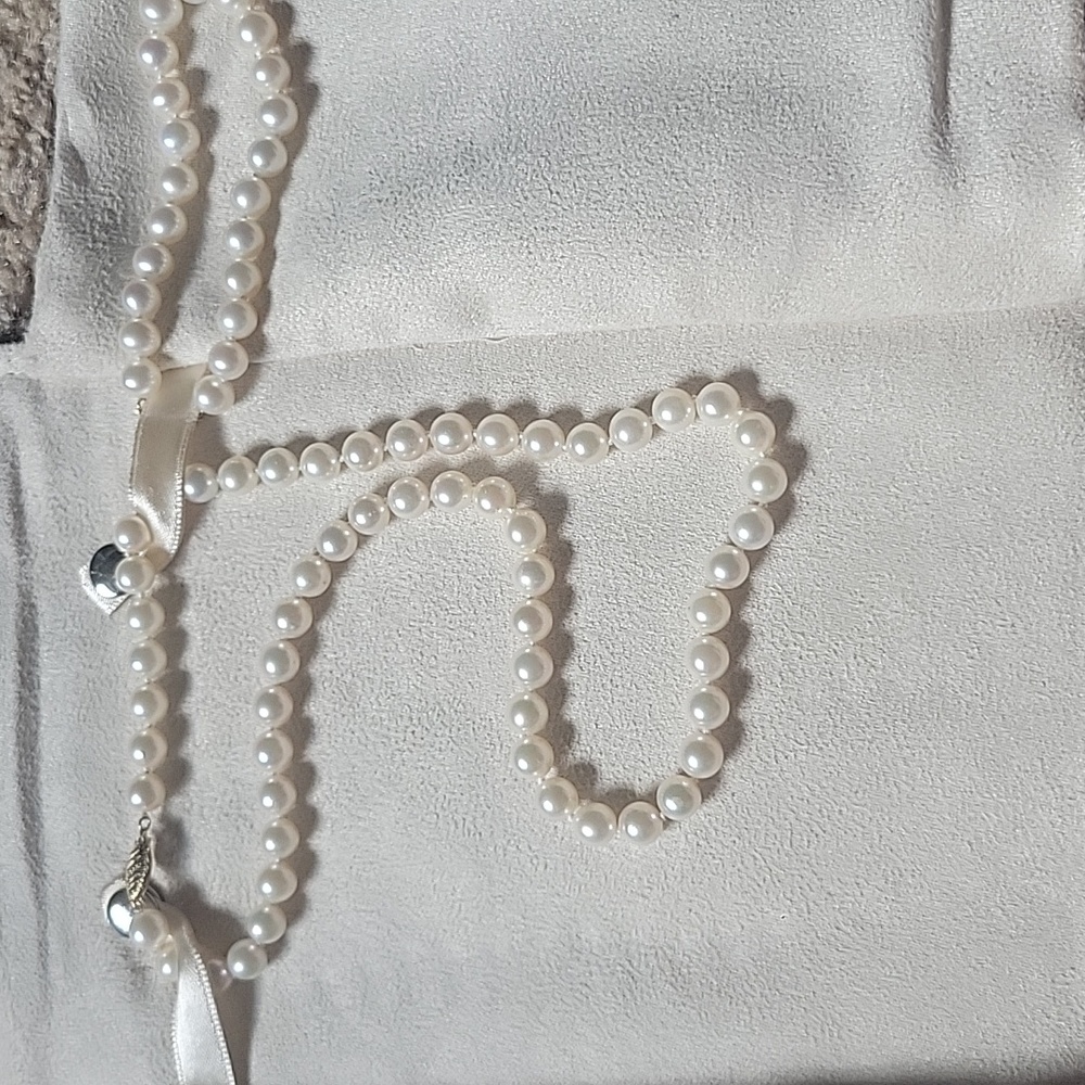 Genuine pearl necklace and bracelet set, 24k gold findings